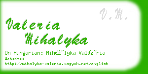 valeria mihalyka business card